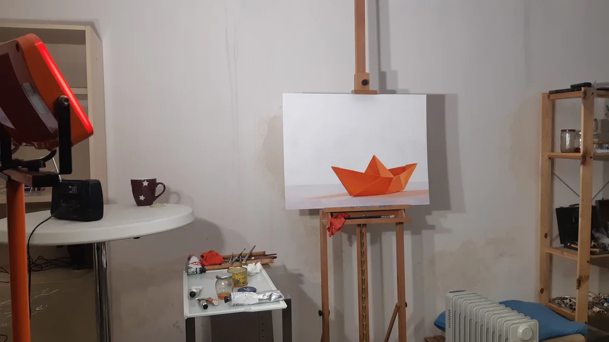 Oranžová loďka