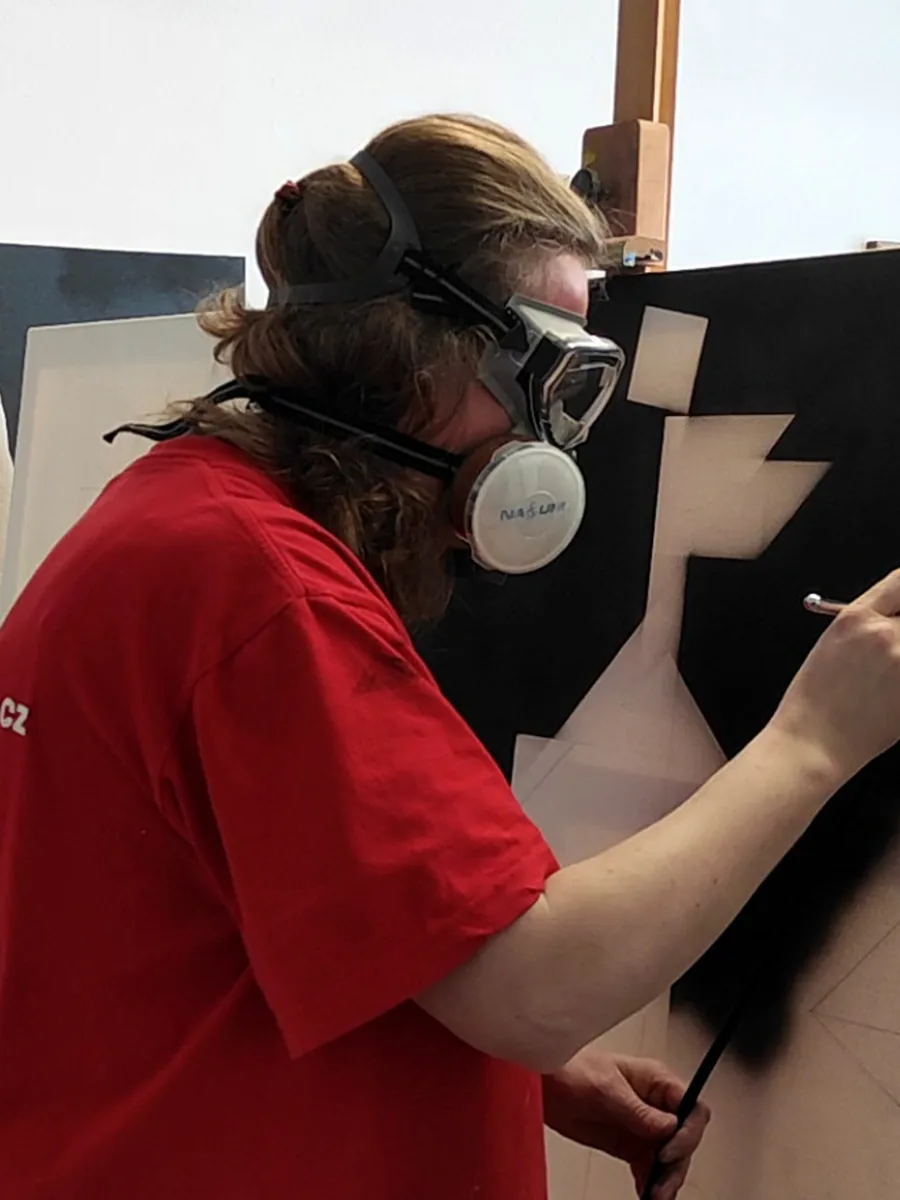 Lenka Husáriková in her studio